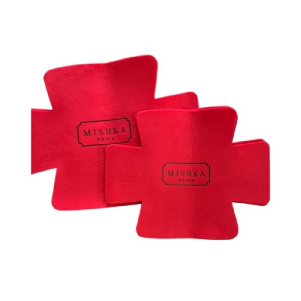 Pot and Pan Protector Anti-Scratch Pads Divider‎ for Kitchen Cookware-Red-6 Pc